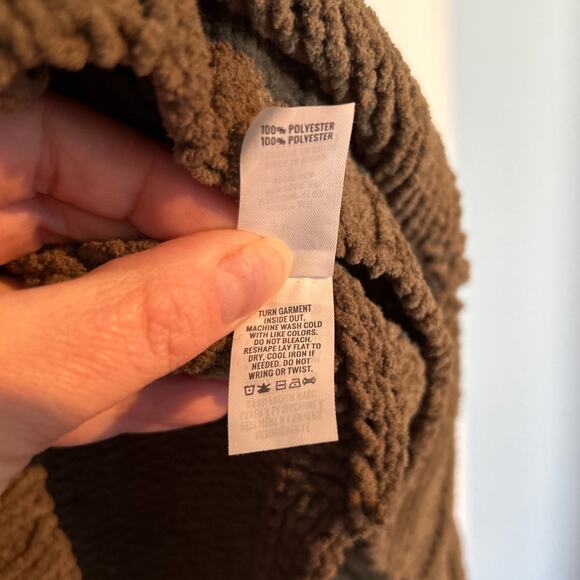 Aerie Chenille Turtleneck Sweater – Dark Sage Green/Brown – Women’s XS - Picture 4 of 5